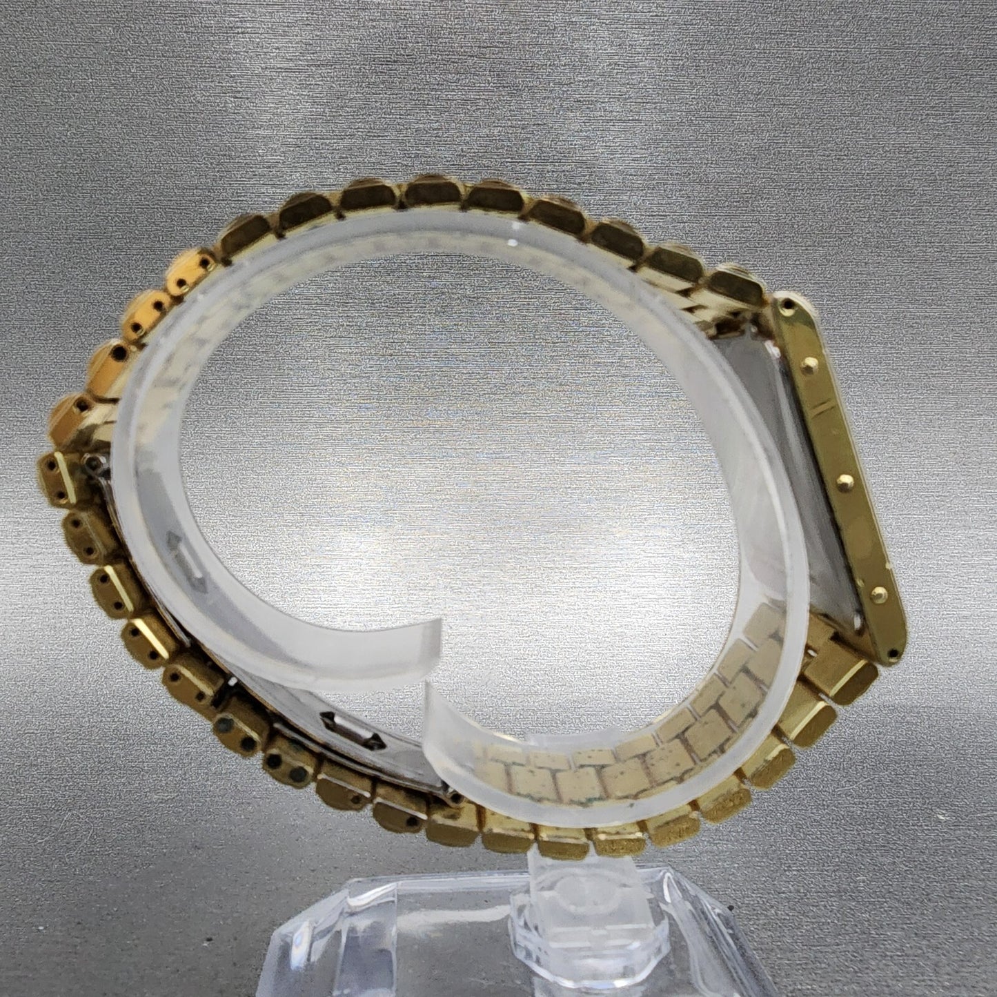 Longines Tank Watch Men 24mm Black Dial Gold Tone Rectangle New Battery Nugget8