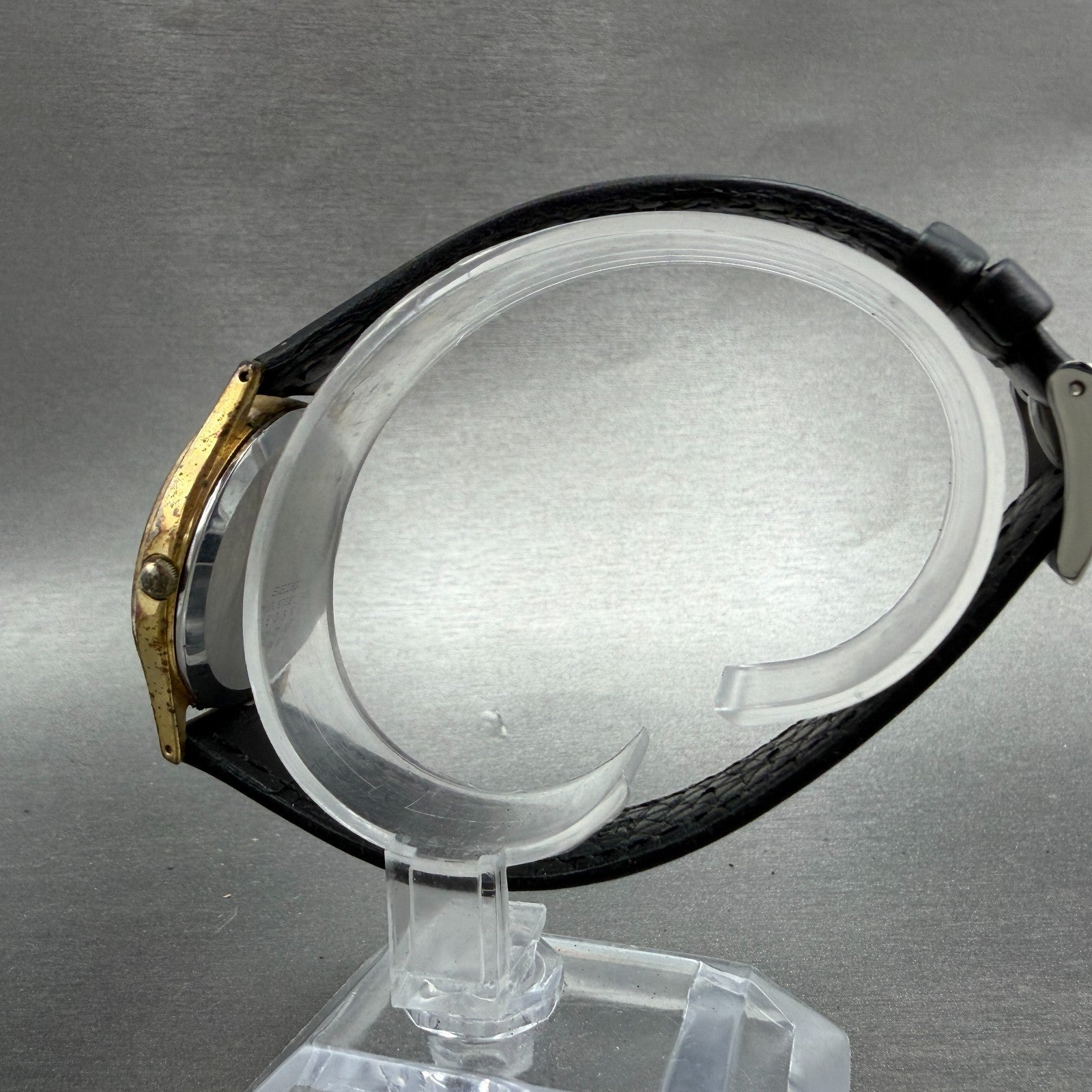 Seiko Watch Unisex 32mm Champagne Dial Gold Tone Round 2621-0150 New Battery7