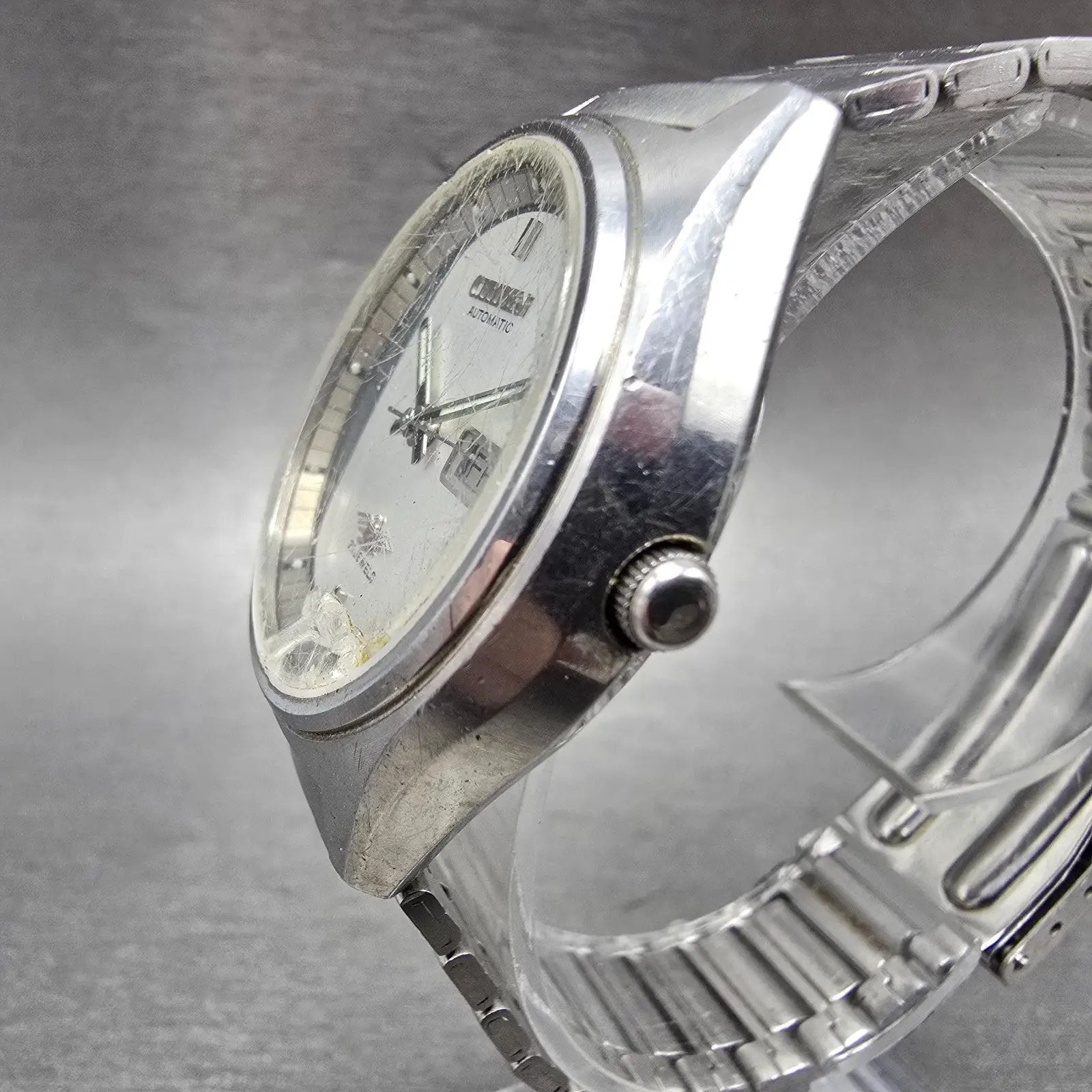 Citizen Eagle 7 Automatic Watch Men 36mm Silver Dial Steel daydate 4-062779 Runs2