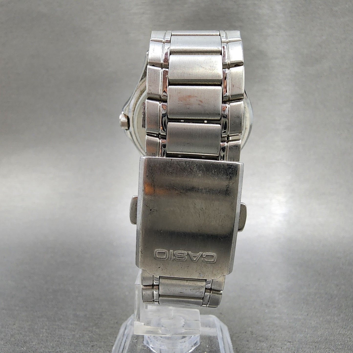 Casio MTP1239 Watch Men 37mm Silver Dial Steel Daydate Round New Battery7