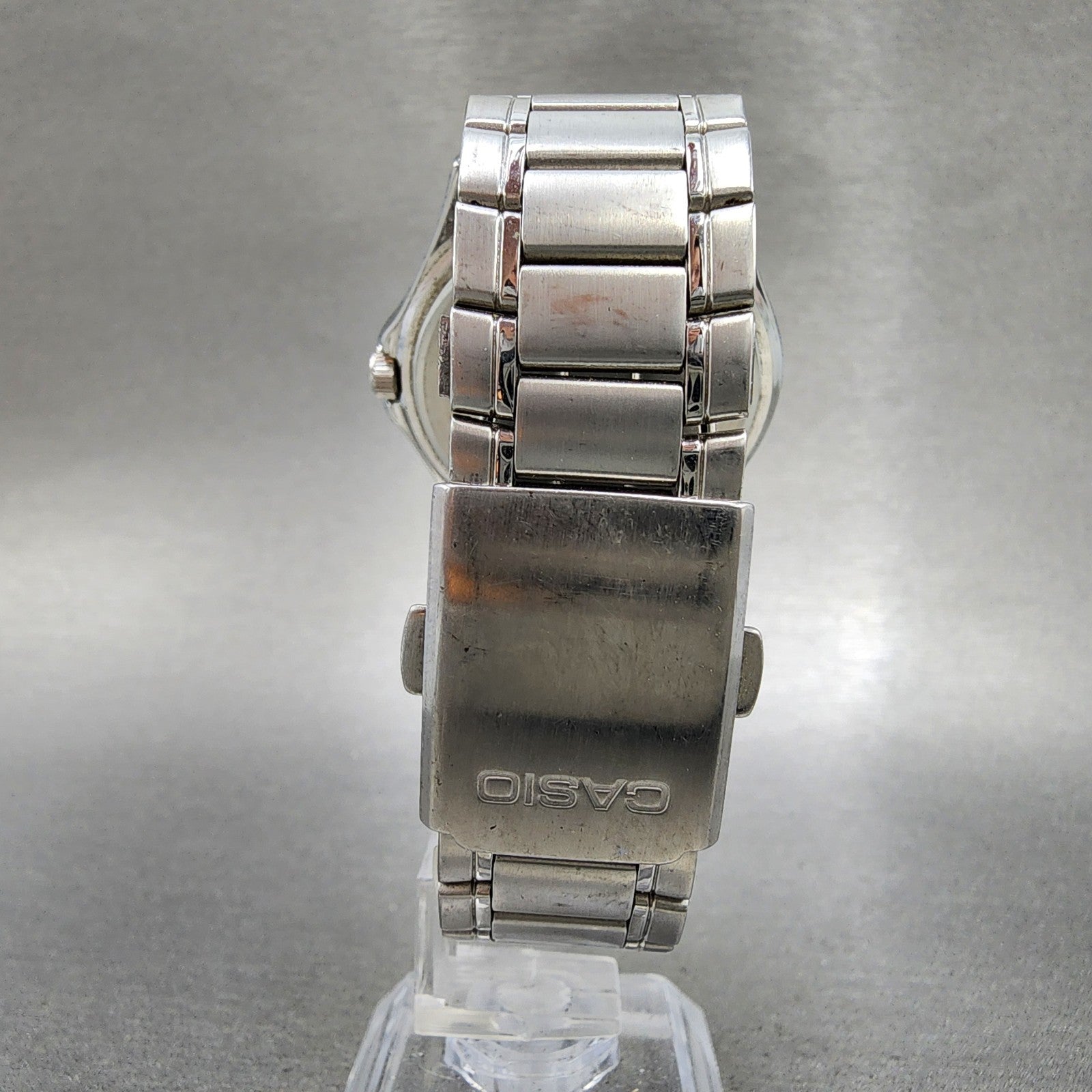 Casio MTP1239 Watch Men 37mm Silver Dial Steel Daydate Round New Battery7