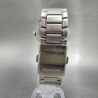 Casio MTP1239 Watch Men 37mm Silver Dial Steel Daydate Round New Battery7