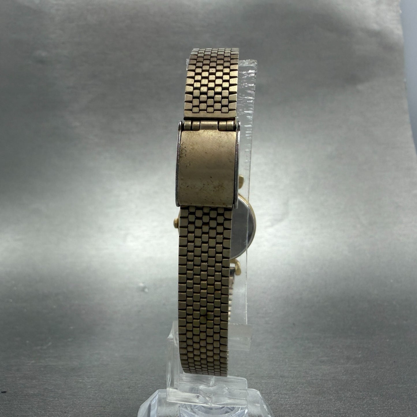 Seiko Watch Women 22mm Champagne Dial Gold Tone Round 4n21-0052 New Battery VTG7