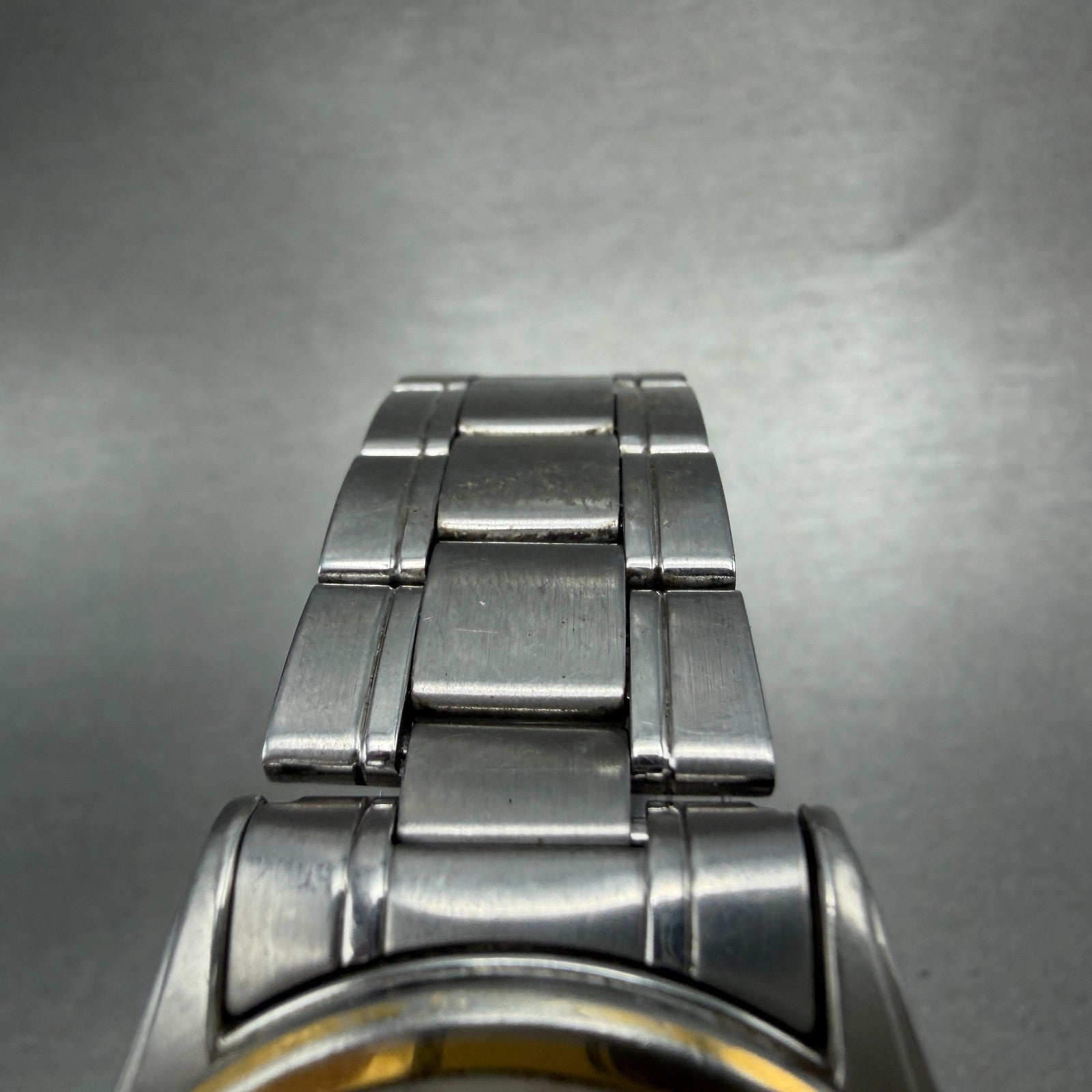 Seiko ALBA Watch Men 36mm White Dial Two Tone Date Round 7N42-0AD0 PARTS5