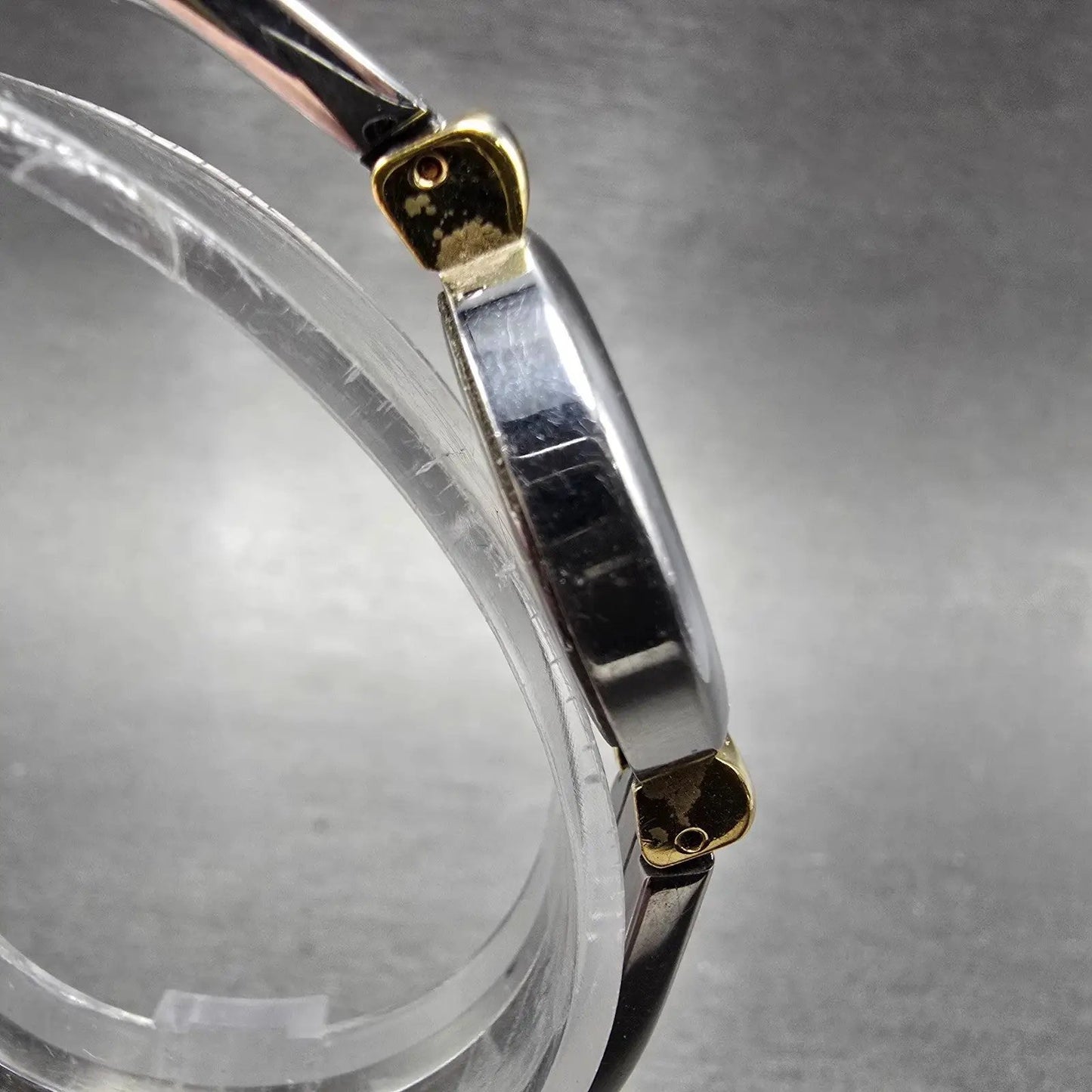 Movado Harmony Watch Women 23mm Black Dial Two Tone 97.A1.809.A New Battery LP3