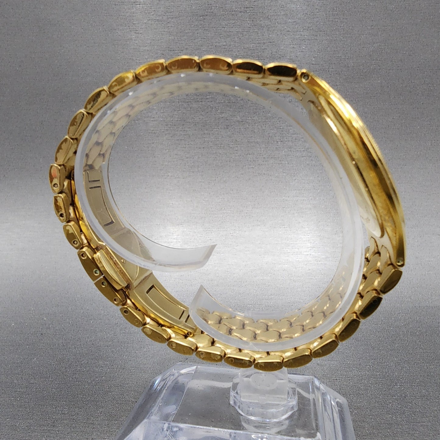Wittnauer Watch Men 35mm White Dial Gold Tone Date Round 11B01 New Battery8