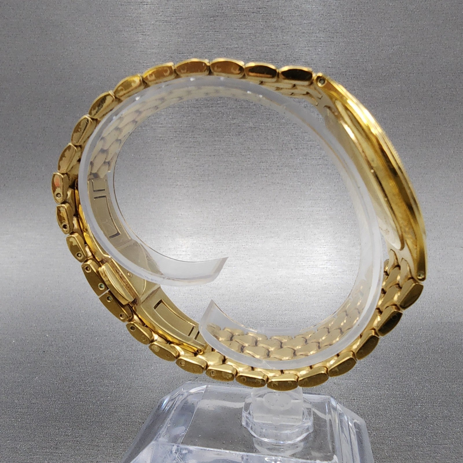 Wittnauer Watch Men 35mm White Dial Gold Tone Date Round 11B01 New Battery8