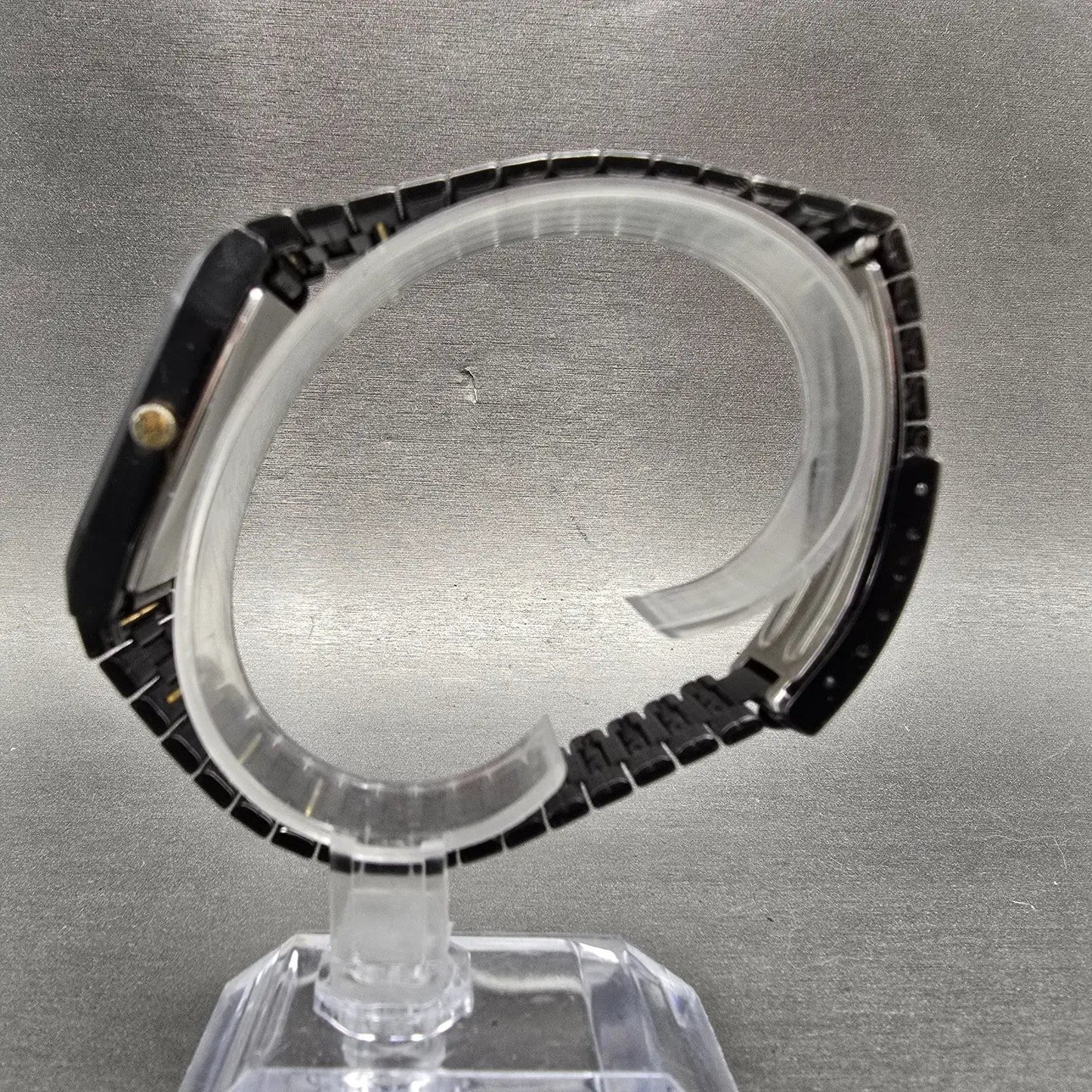 Seiko Analog Digital Watch Men 29mm Black Gold Alarm Chronograph H601-5179 PARTS7