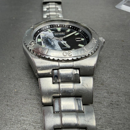 Citizen Eco-Drive Watch Men 40mm Black Dial Silver Tone Date E110-K000432 PARTS3