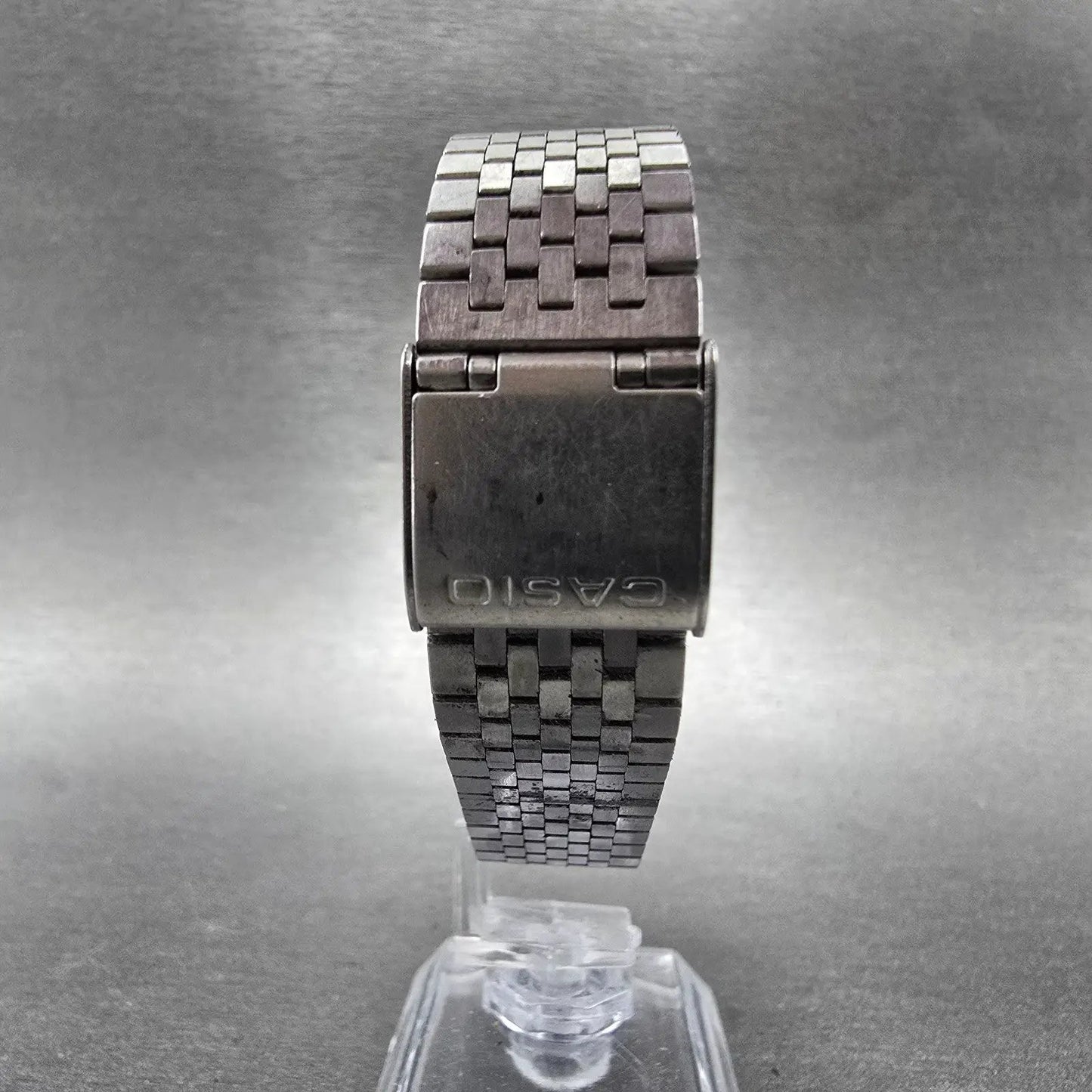 Casio AQ-320 Watch Men 31mm Black Dial Silver Tone Analog Digital New Battery7