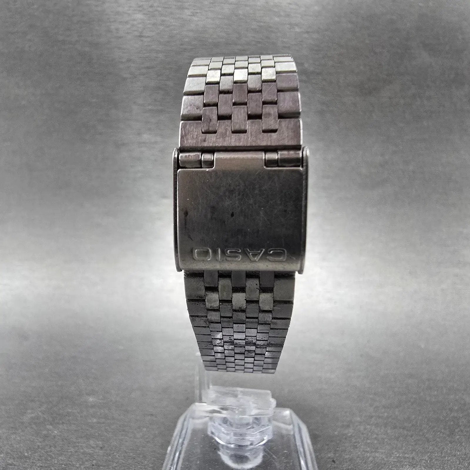 Casio AQ-320 Watch Men 31mm Black Dial Silver Tone Analog Digital New Battery7