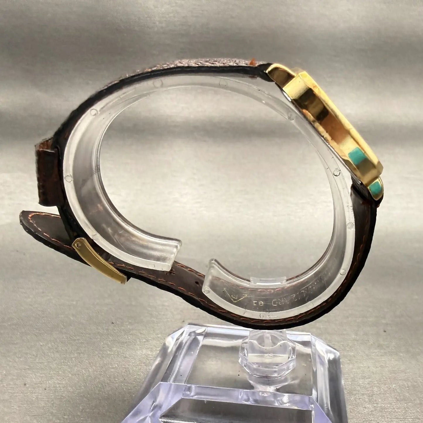 Seiko Watch Men 31mm Champagne Dial Gold Tone Rectangle 5931-5470 New Battery8