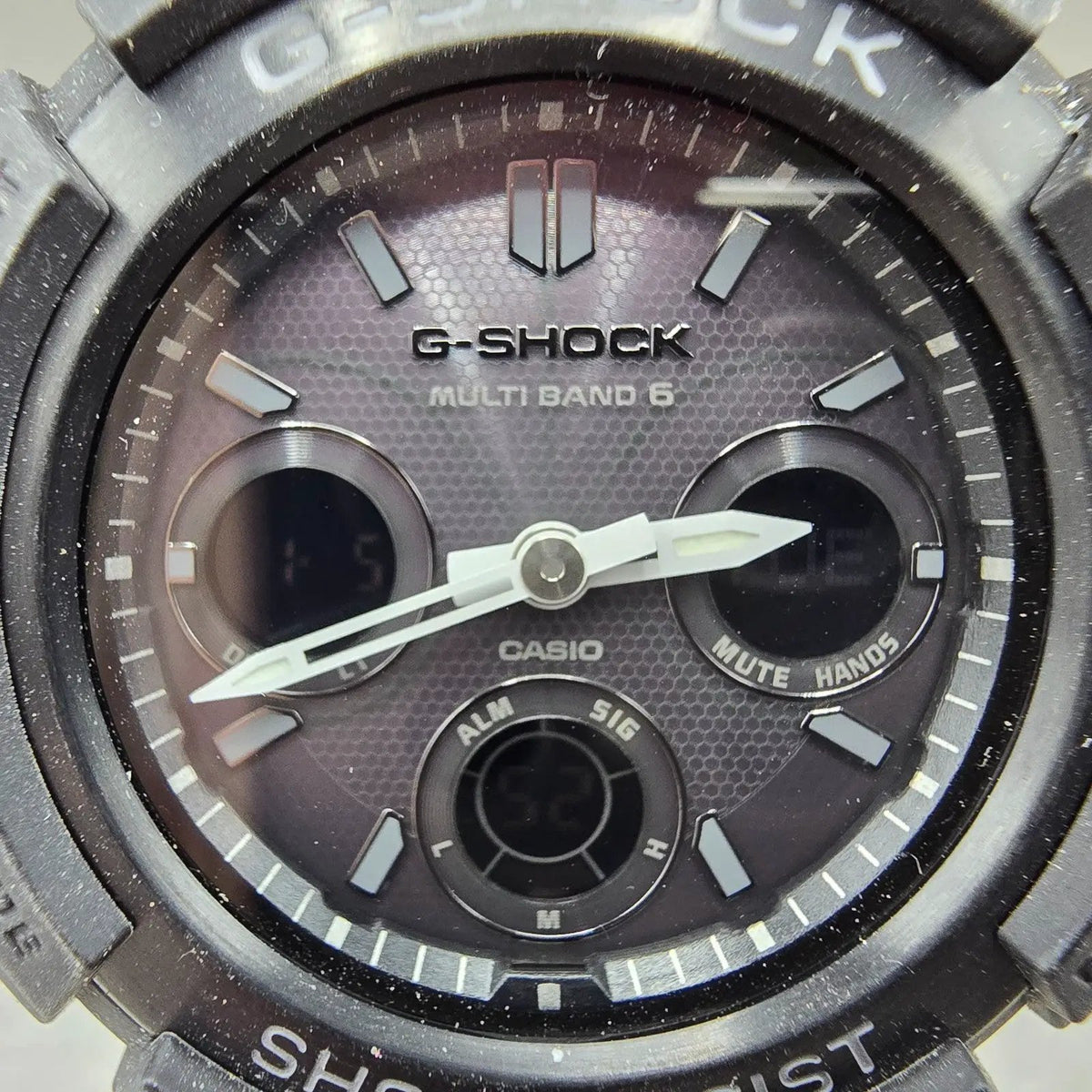 Casio G-Shock AWG-M100B Watch Men 46mm Black Alarm Chrono Solar Works JP1