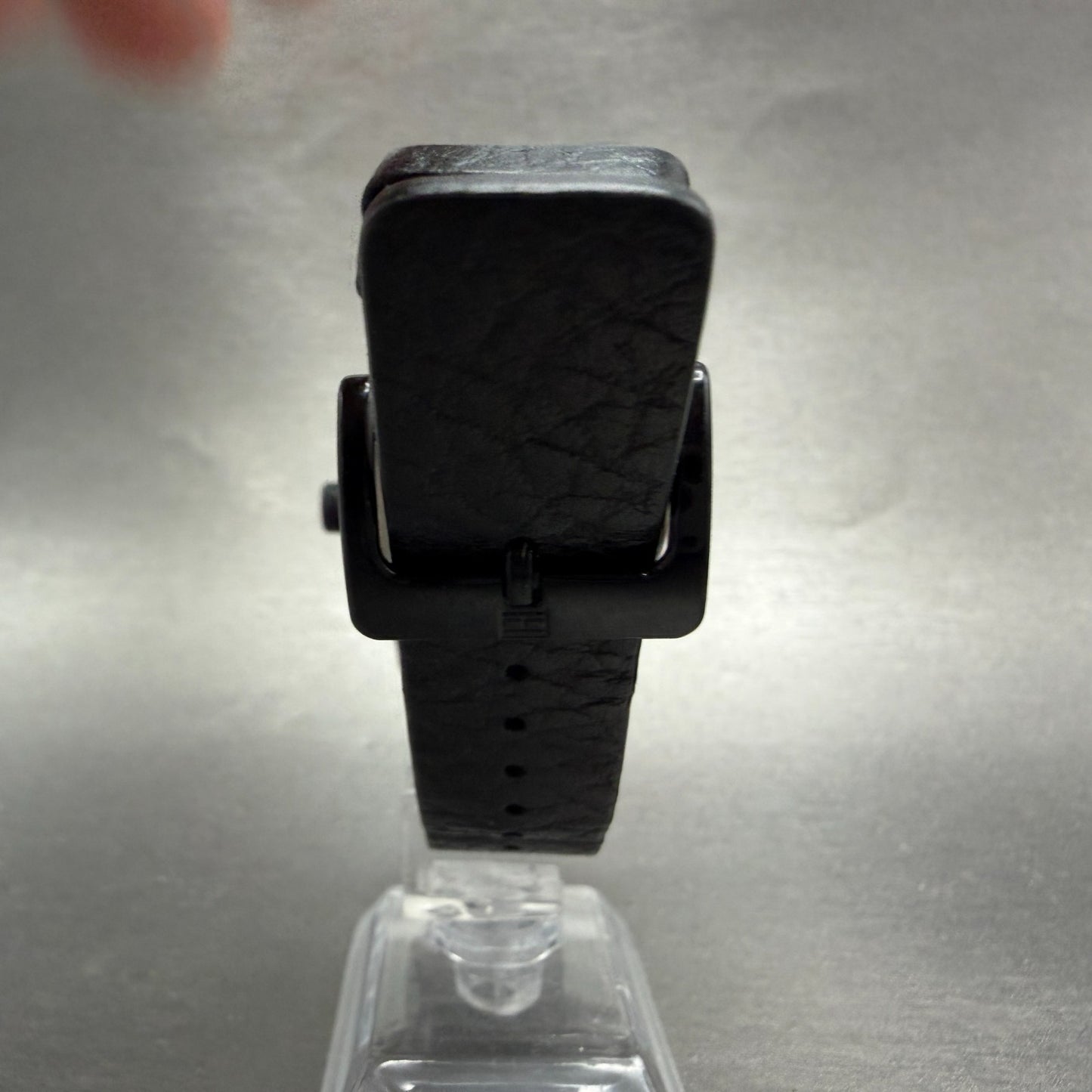 Tommy Hilfiger Watch Men 42mm Black Dial Black Tone Round Leather Band New Batt7