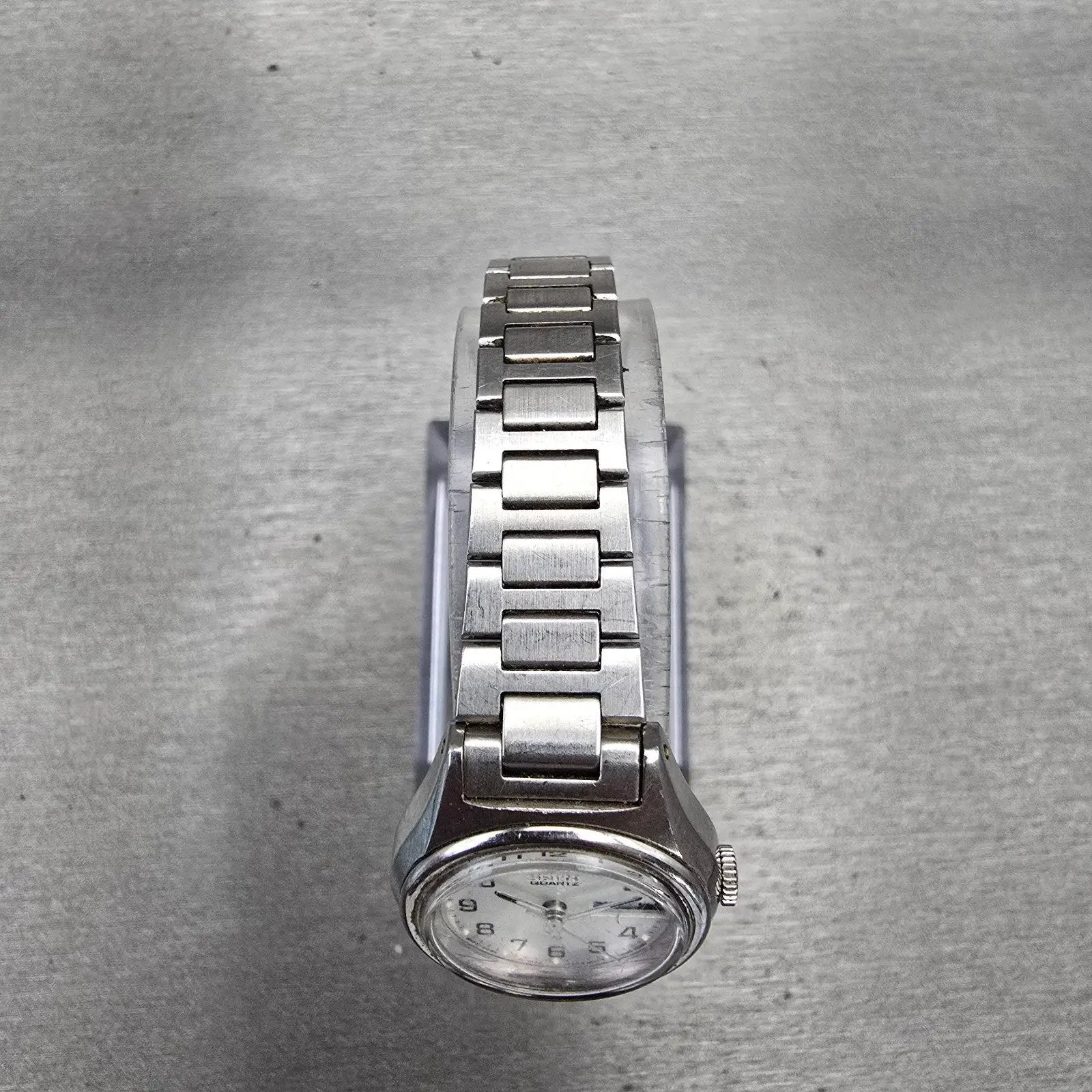 Seiko SQ Watch Women 23mm White Dial Silver Tone Daydate 8523-0039 New Battery4