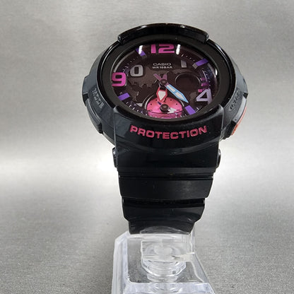 Casio babyG Watch Women 44mm Black Dial Black Tone Round BGA190 New Battery5