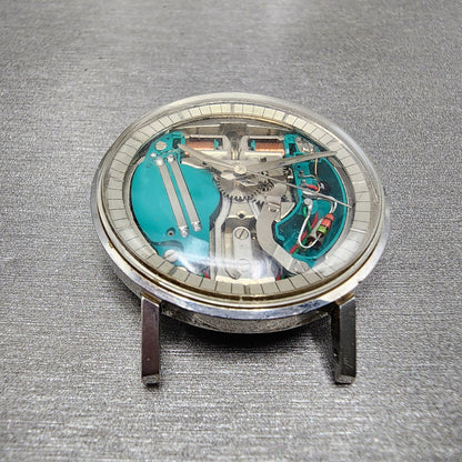 Bulova Accutron Spaceview M4 Watch men 35mm Skeleton Dial Steel  PARTS3