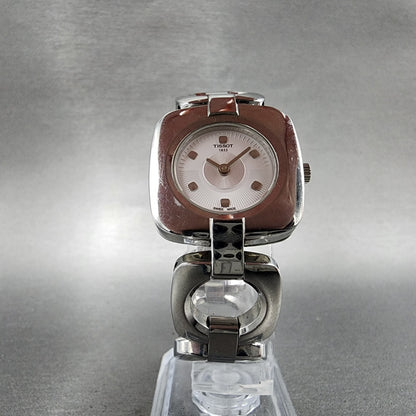 Tissot OdaciT Watch Women 26mm White Dial Stainless Steel Square New Battery5