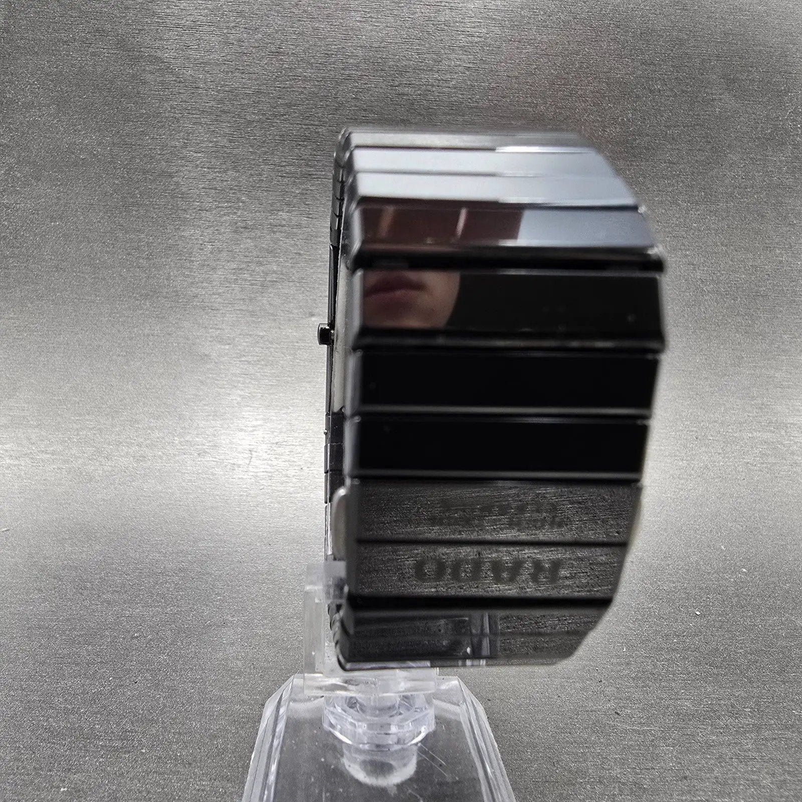 Rado Jubile Watch Men 24mm Black Dial Black Ceramic Rectangle 205.0295.3 New Bat7