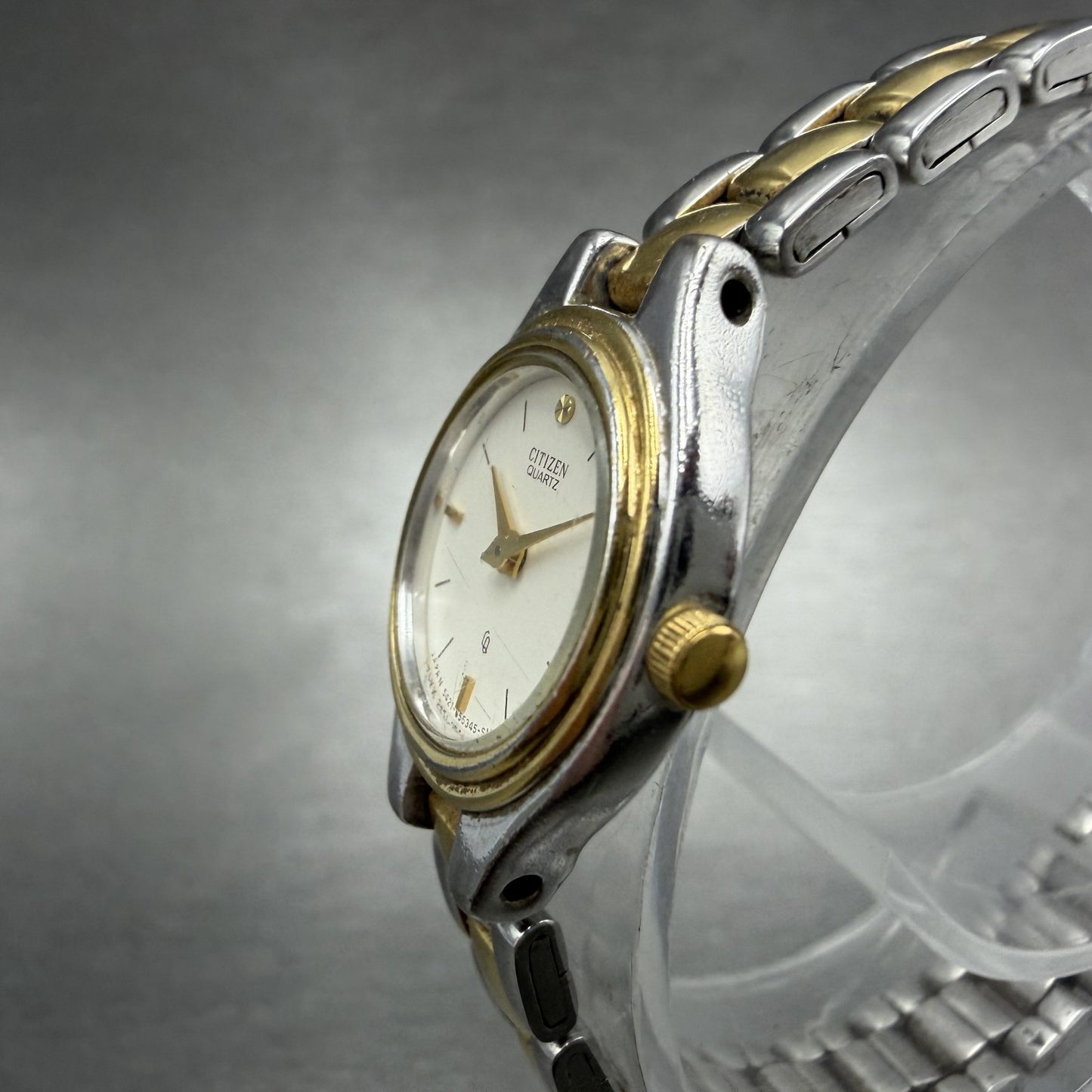Citizen Watch Women 18mm White Dial Two Tone Oval 5421-S17888 New Battery VTG2