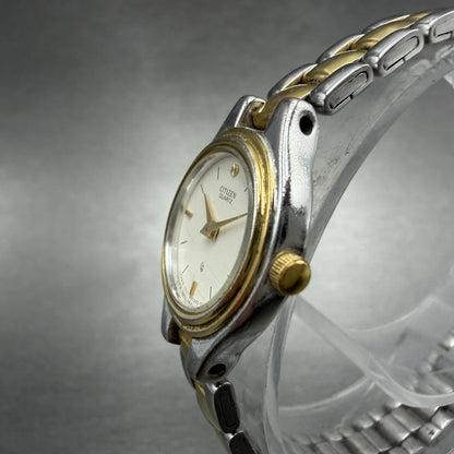 Citizen Watch Women 18mm White Dial Two Tone Oval 5421-S17888 New Battery VTG2