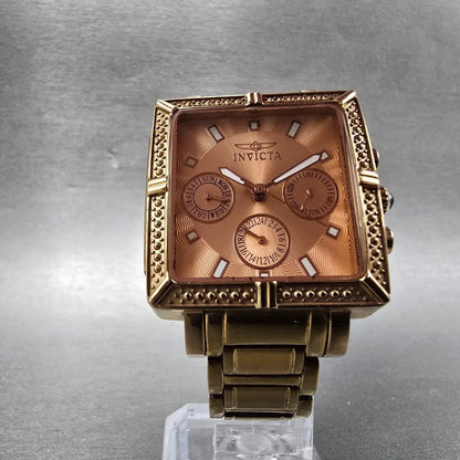Invicta WildFlower Watch Women 33mm Rose Dial Rose Gold Tone Daydate New Battery5