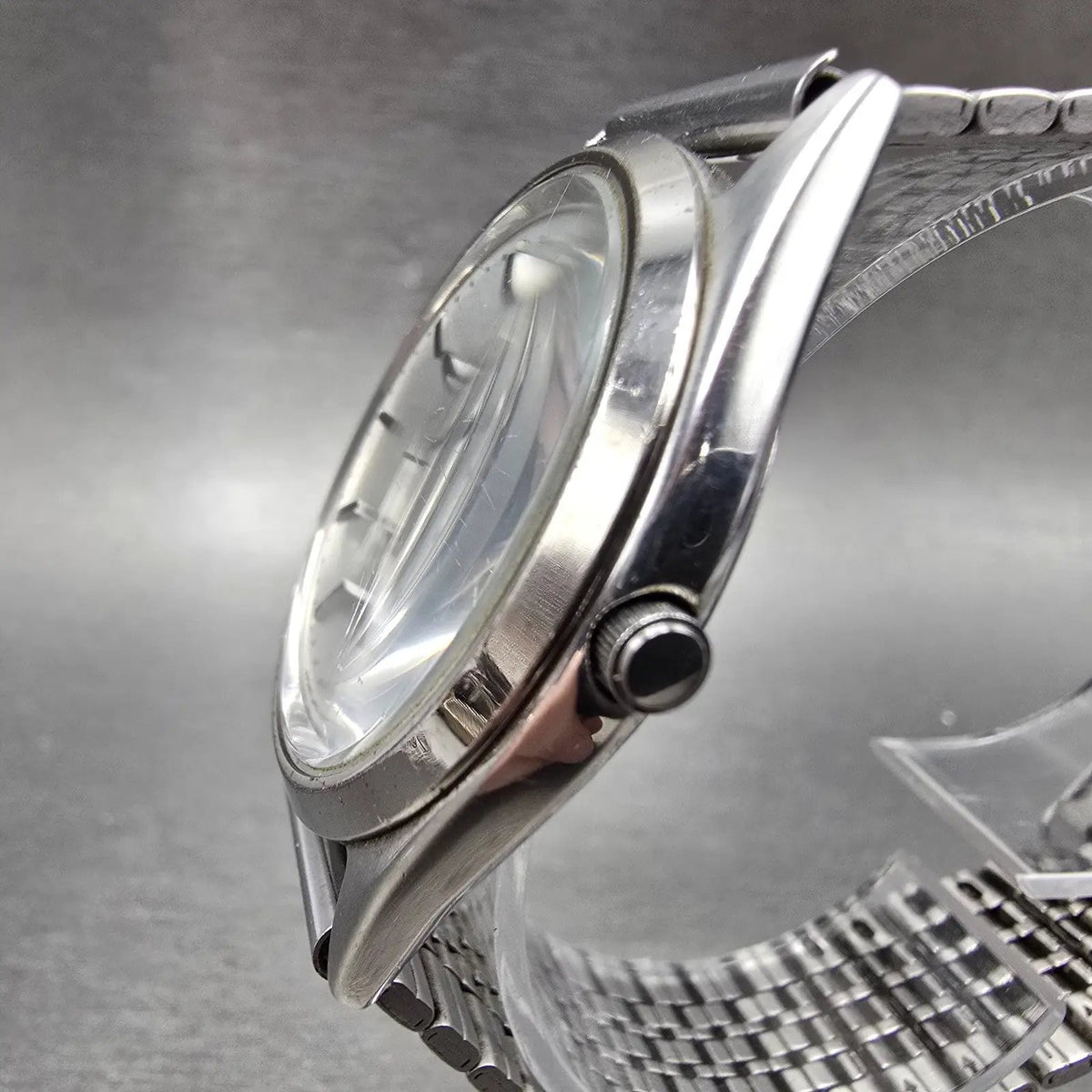 Citizen CQ Watch Men 35mm Silver Dial Silver Daydate Round 6100-S96389 PARTS3