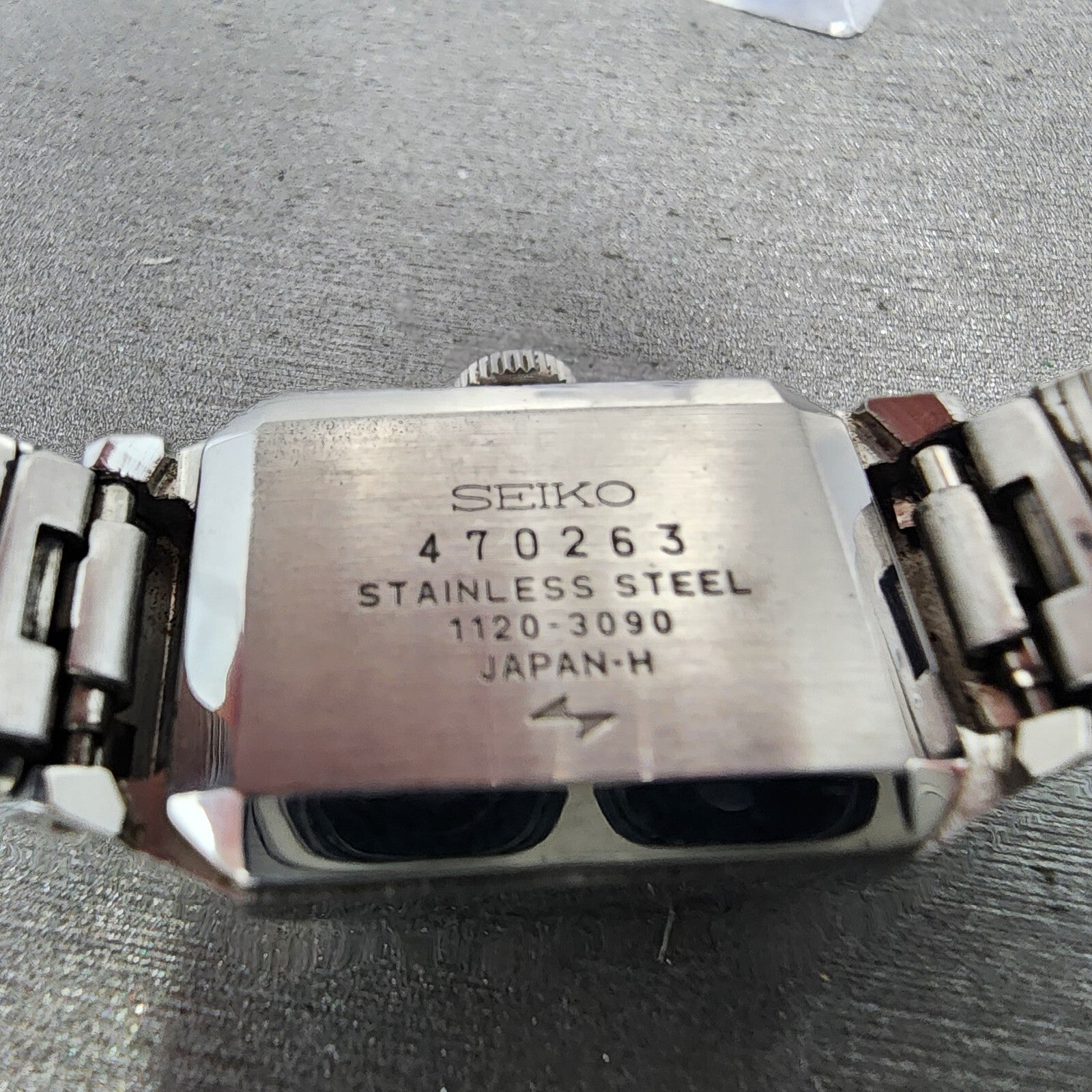 Seiko Special Tank Watch Women 18mm Blue Dial Silver Tone Manual 11203090 Runs9