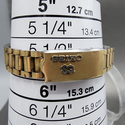 Seiko SQ Watch Women 25mm Gold Dial Gold Tone Daydate 26260159 PARTS11