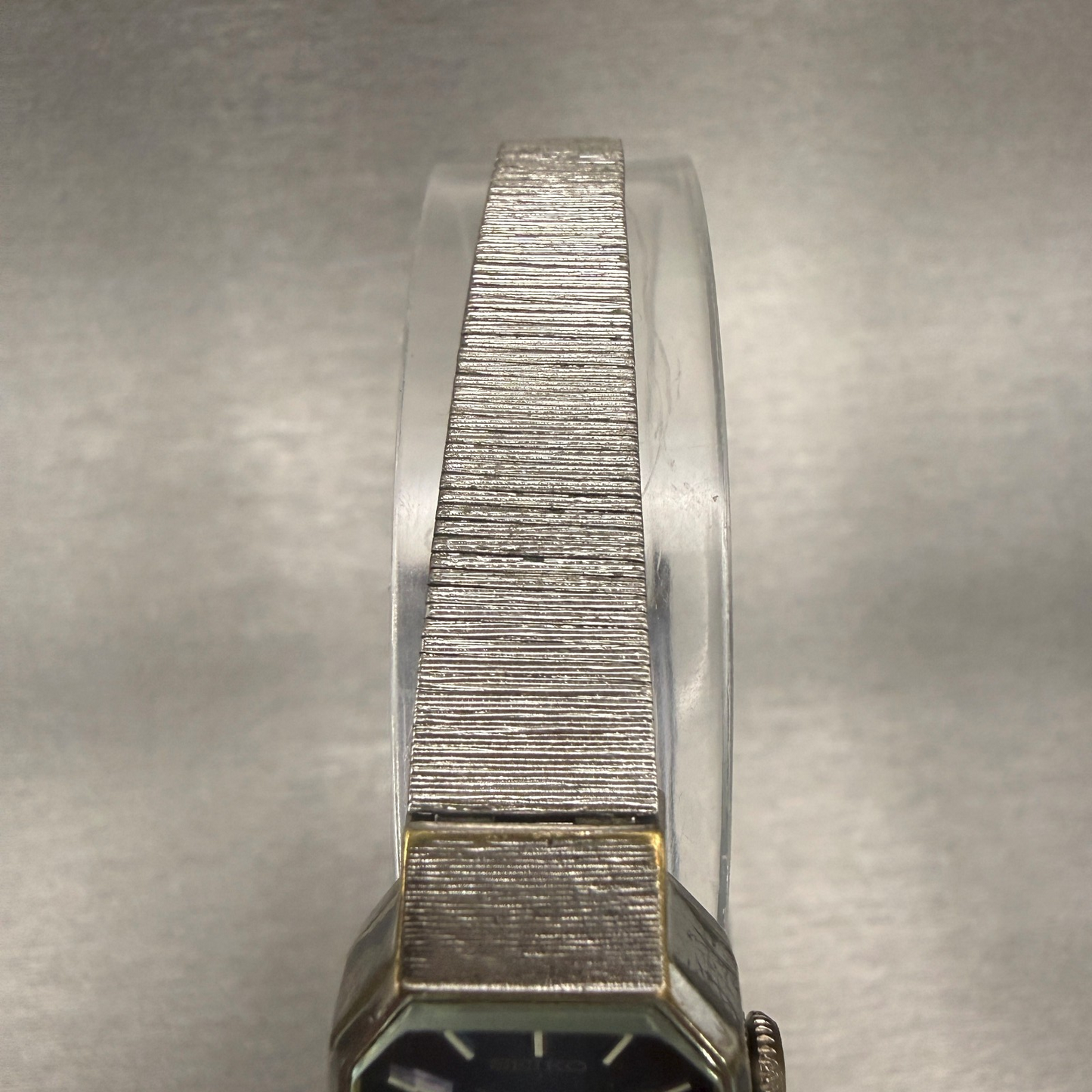 Seiko Watch Women 18mm Blue Dial Silver Tone Hexagon 11-3770 Manual wind Runs4