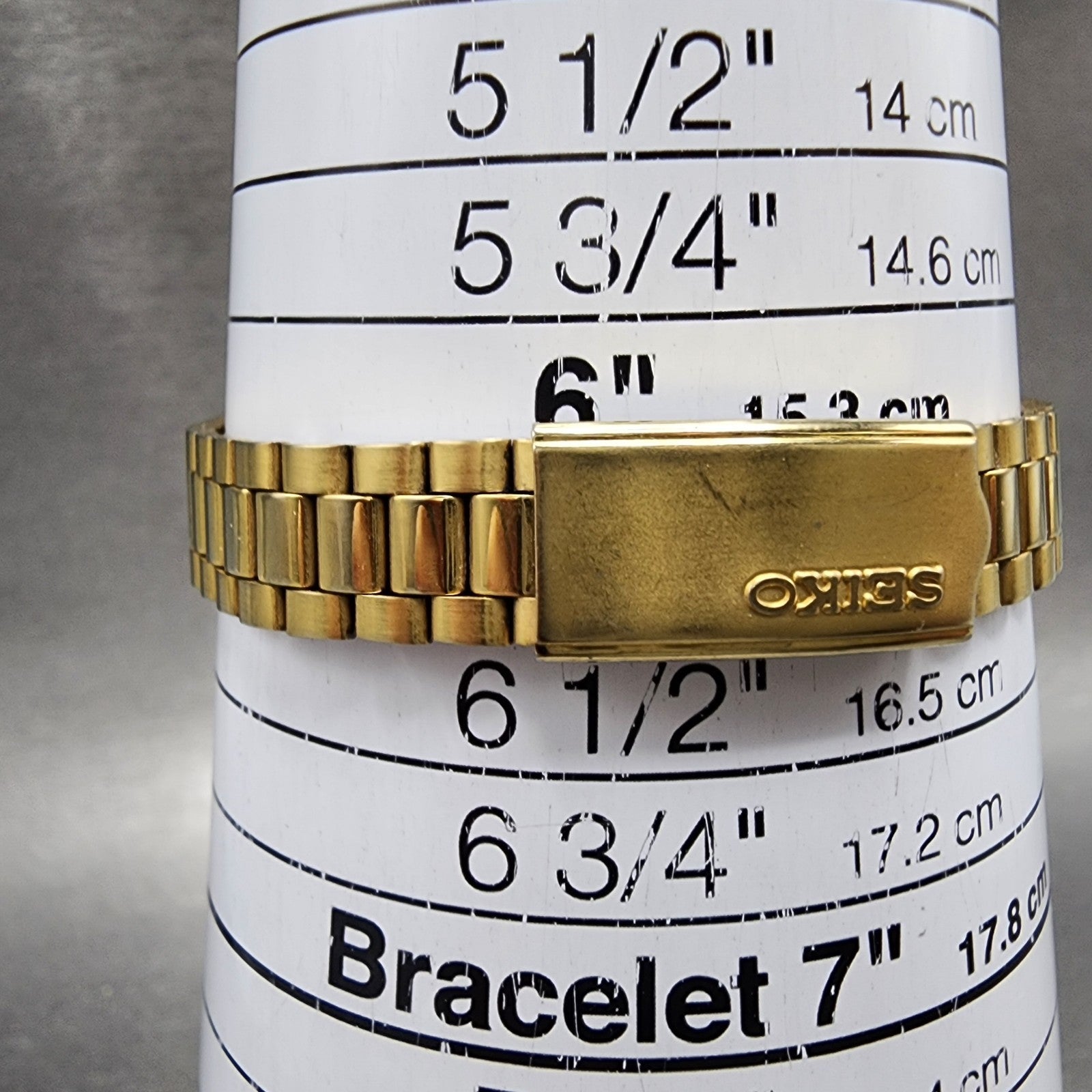 Seiko Automatic Watch Women 24mm Champagne Dial Gold Tone Daydate 42070041 PART4
