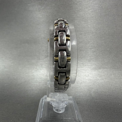 Seiko Watch Women 16mm Blue Dial Two Tone Oval VTG 1N010CT0 New Battery7
