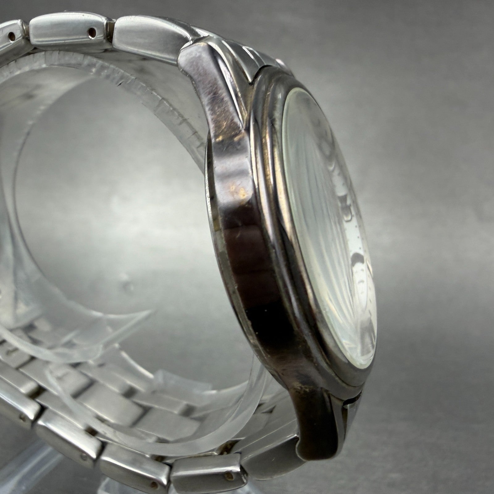 Bulova Watch Men 38mm Silver Dial Silver Tone Round 96A000 New Battery3