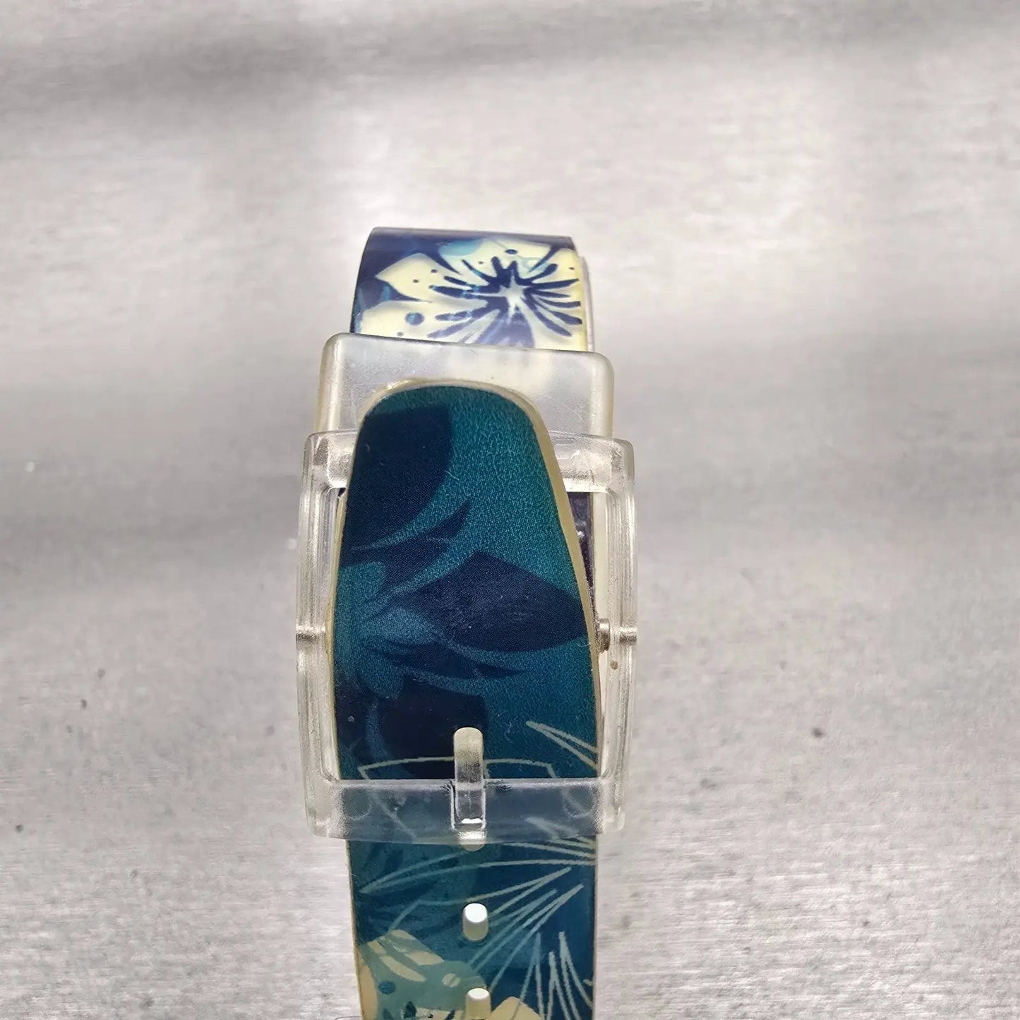 Swatch Gent MY NEXT HOLIDAYS Watch Men 34mm Blue Dial Clear Case GK383 New Batt7