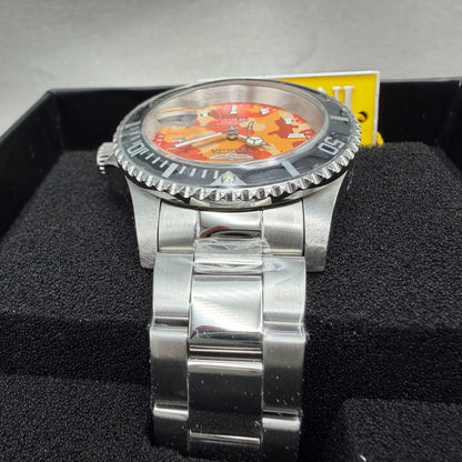 Invicta Pro Diver Watch Men 40mm Orange Camo Dial Steel Date Round 485694