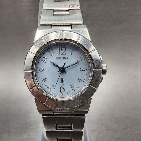 Seiko Lukia Watch Women 22mm Blue Dial Stainless Steel Date Round New Battery