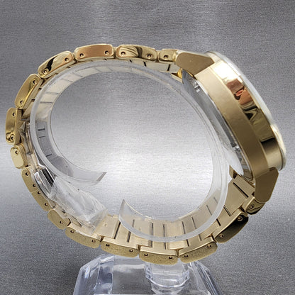 Movado Bold Evolution Chronograph Watch Men 42mm Gold Dial Gold Tone Date CHIP8