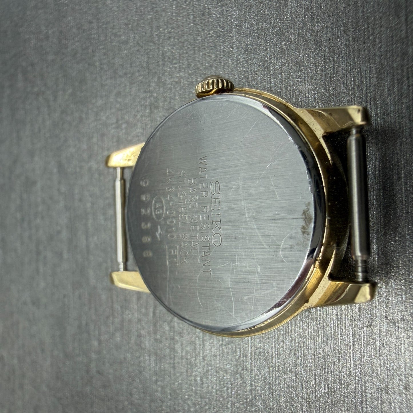 Seiko Avenue Moon Phase Watch Women 24mm White Dial Gold Tone 4K34-0010 PARTS11