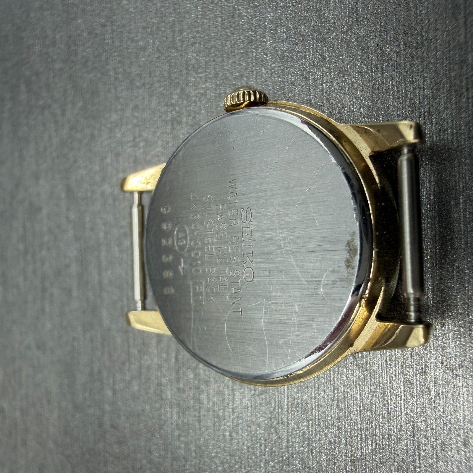 Seiko Avenue Moon Phase Watch Women 24mm White Dial Gold Tone 4K34-0010 PARTS11