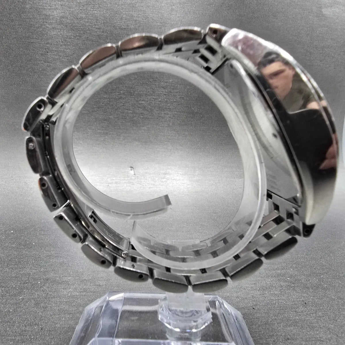 Bulova Chronograph Watch Men 40mm Black DIal Steel Date 96G59 PARTS9
