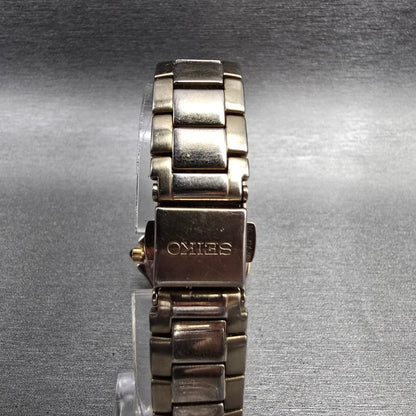 Seiko Watch Women 26mm White Dial Two Tone Date Round 7N82-0BE0 New Battery7