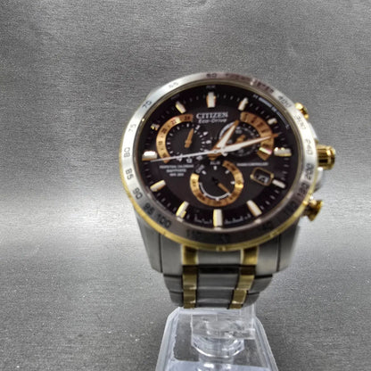 Citizen Eco-Drive Chronograph Watch Men 42mm Black Dial Steel Perpetual Calendar5