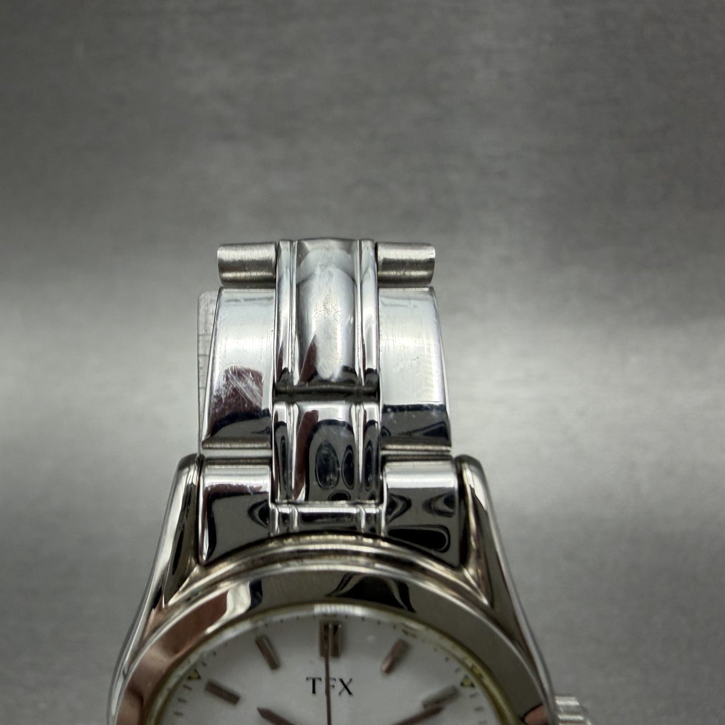 Bulova TFX Watch Women 26mm White Dial Silver Tone Date Round 36M00 New battery4