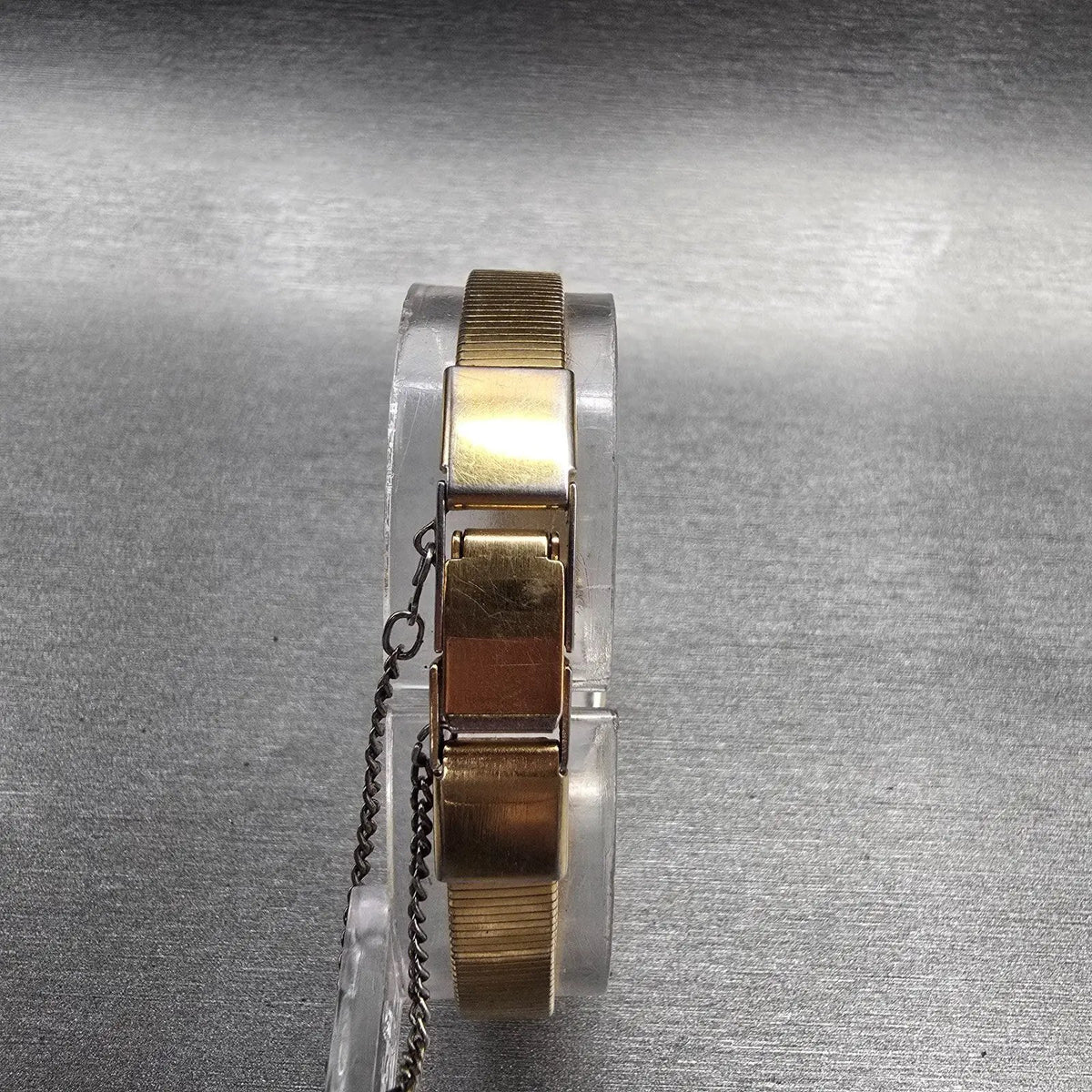 Seiko Watch Women 16mm Brown Dial Gold Tone Rectangle 2C20-5559 New Battery JP7