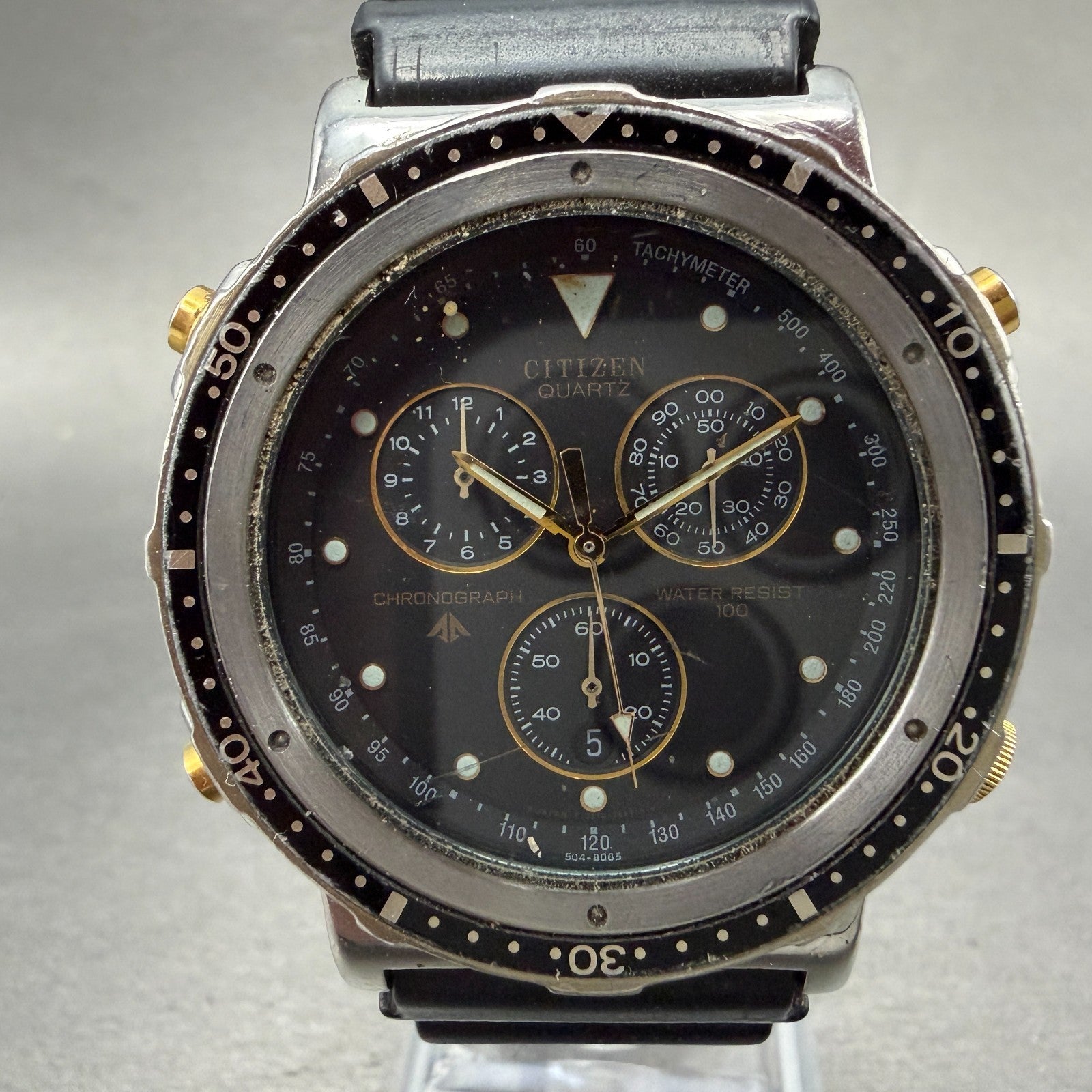 Citizen Promaster Chrono Watch Men 40mm Black Dial Steel 3560-351801 PARTS2