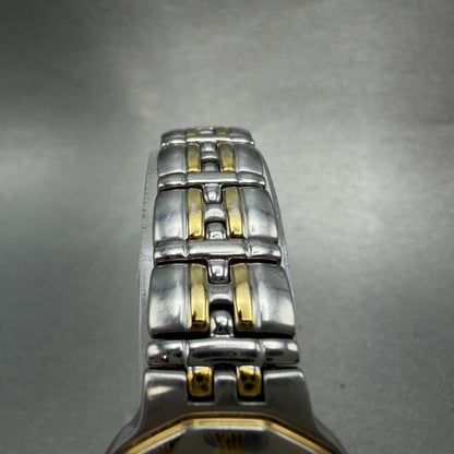Yves Saint Laurent Watch Women 25mm White dial Two Tone Date 9613-H18644 New Bat4