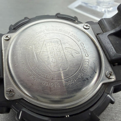 Casio G-Shock GA-100C Watch Men 51mm Gray Blue Alarm Chrono New Battery ABCD9