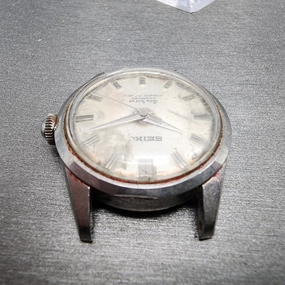 VTG Seiko Seahorse Watch Women 31mm White Dial Steel Round Manual Wind Runs4