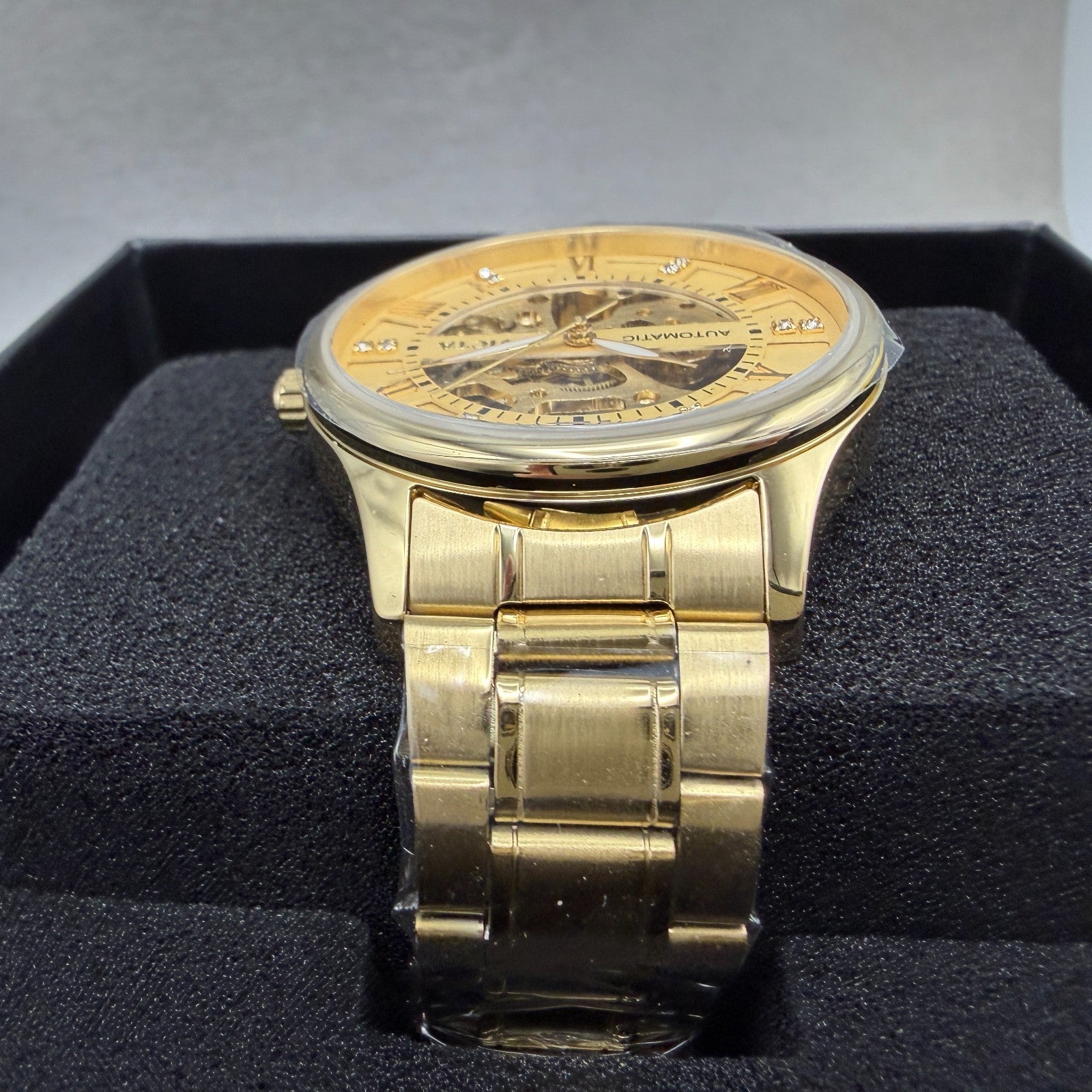 Invicta Objet D Art Watch Men 40mm Skeleton Dial Gold Tone Automatic 691154