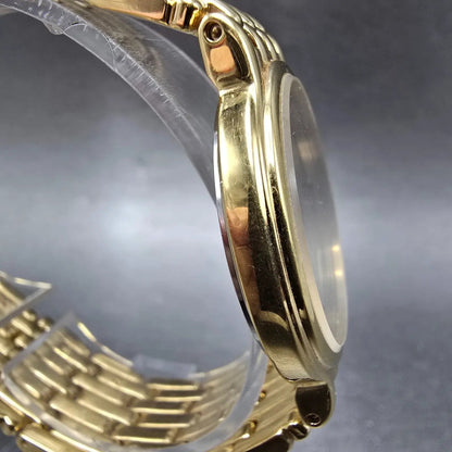 Seiko 7N29-F070 Watch Case & Bracelet Gold Tone Round 33mm W/Crystal Vintage3